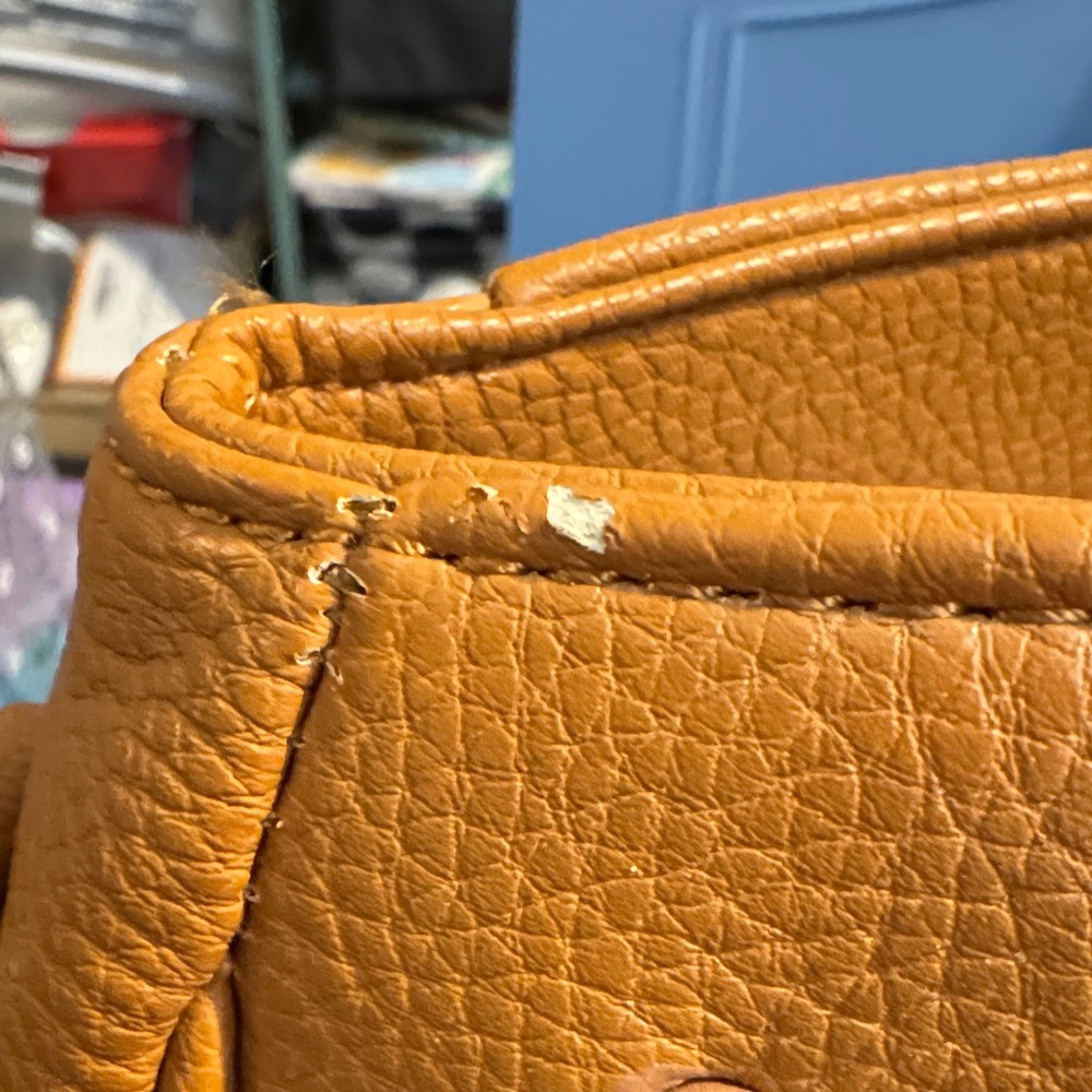 Danbury Mint NWT Tan and Brown Personalized Satchel Initials AS - Picture 7 of 8